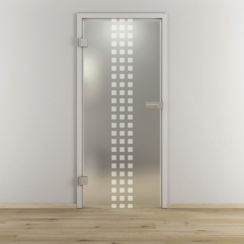 NOVADOORS Glasdrehtür NOVA 502, matt transparent, linksanschlag, B: 70,9 cm, H: 197,2 cm, T: 28,2 cm - Bild 1