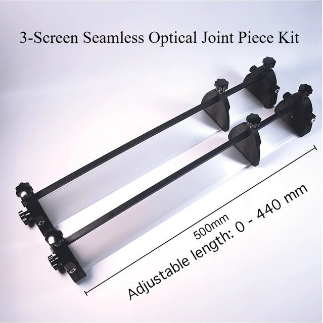 3-Bildschirm-Kit mit nahtlosen optischen Verbindungsstücken in Schwarz für Monitore von 21-35 Zoll und 35-55 Zoll, Breite: 500 mm, Höhe: 730 mm - Bild 1