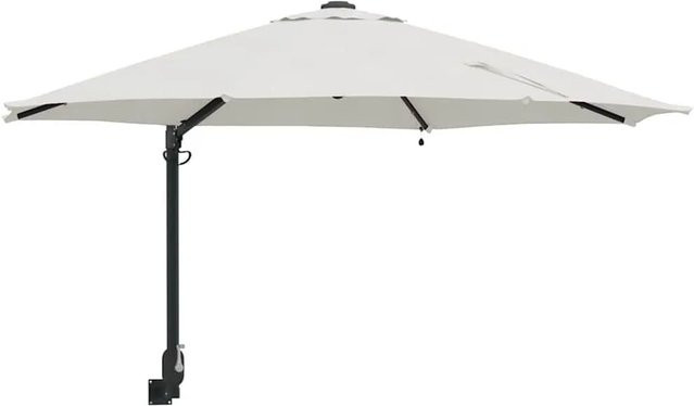 vidaXL Gartenparasol aus Polyester und Stahl in Beige und Schwarz B/T/H: 248 x 248 x 148 cm - Bild 1