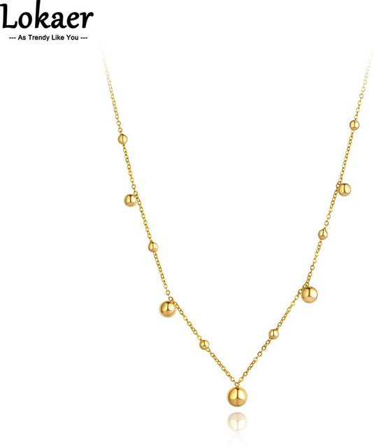 Lokaer Halskette Edelstahl, Gold, Damen - Bild 1