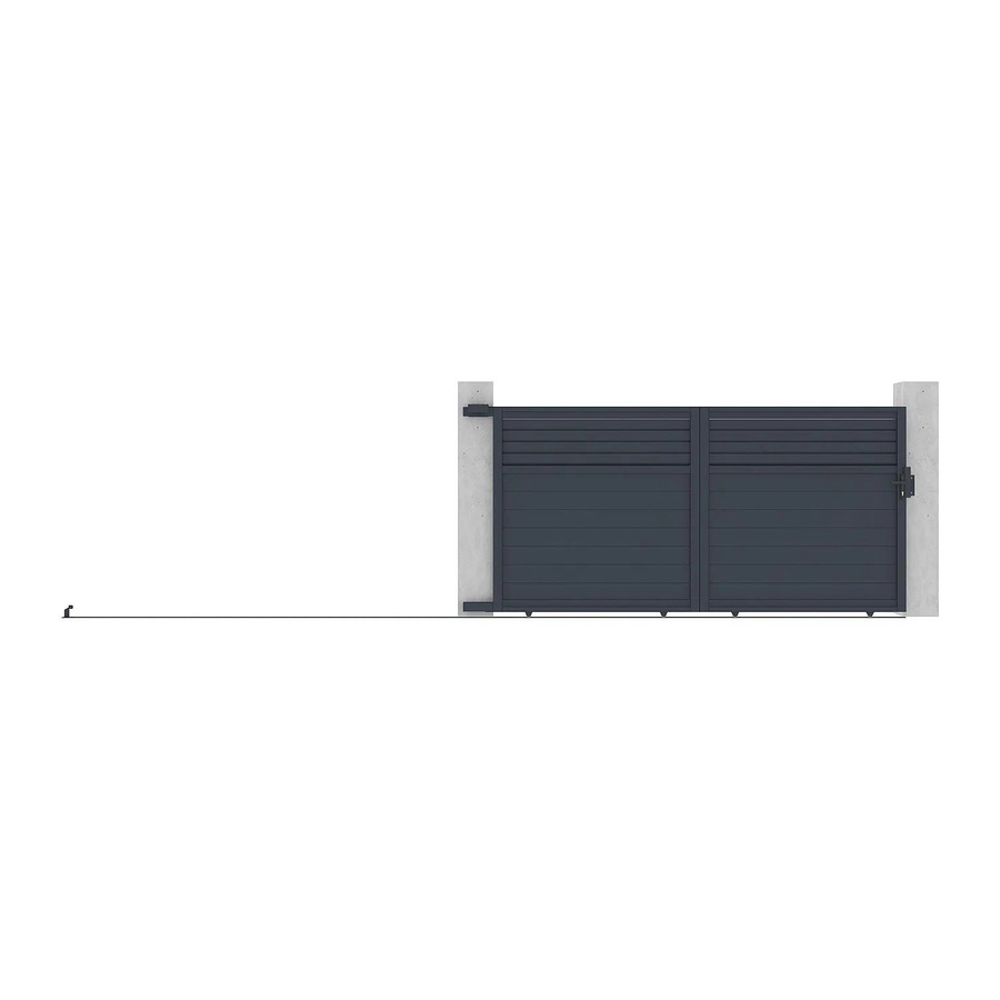 Vente-unique Schiebetor Viazo aus Aluminium in Anthrazitgrau, Breite: 348 cm - Bild 2