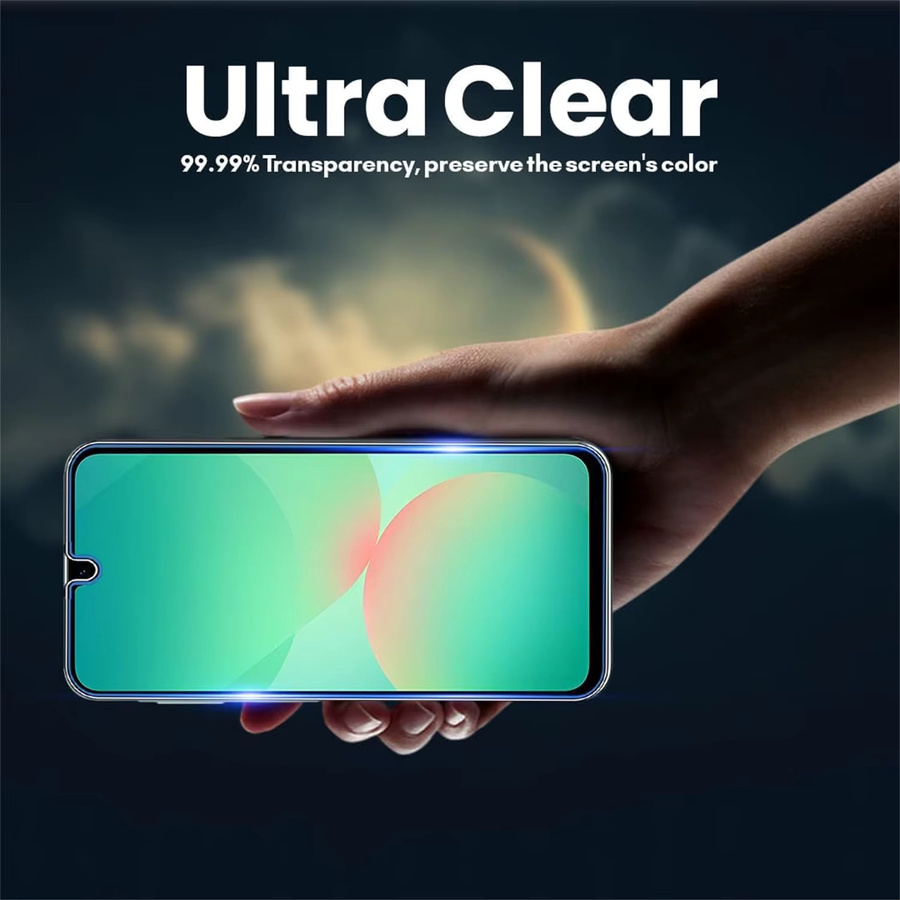 Leeshionz Displayschutzfolie aus gehärtetem Glas für Samsung Galaxy A26 5G (6,7 Zoll), transparent - Bild 5