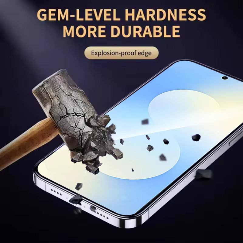 HD Gehärtetes Glas Displayschutz für Samsung Galaxy S25 S24 S23 S22 S21 Ultra Plus FE 5G in Transparent und Schwarz - Bild 3