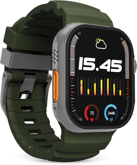 ARMOR Uhrenarmband Silikon, Grün, Unisex, 42-49 mm - Bild 1