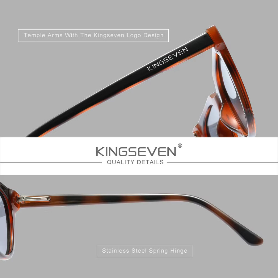 KINGSEVN Sonnenbrille Cat-Eye, Vollrand, Kunststoff, Damen - Bild 3