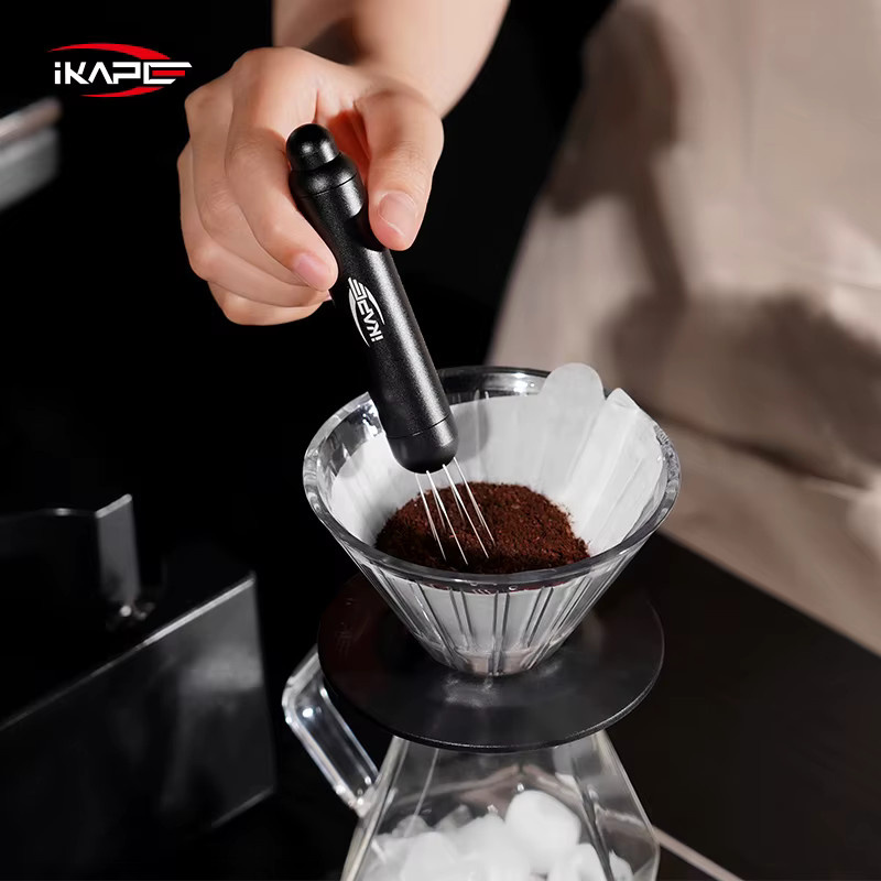 IKAPE WDT-Werkzeug magnetischer Espressopulververteiler aus Edelstahl in Schwarz - Bild 5