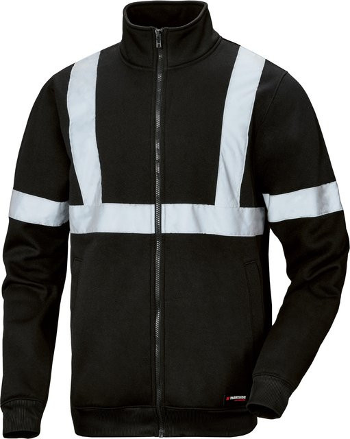 Parkside Performance Herren Warnschutz Sweatjacke in Schwarz, Größe XXL - Bild 1