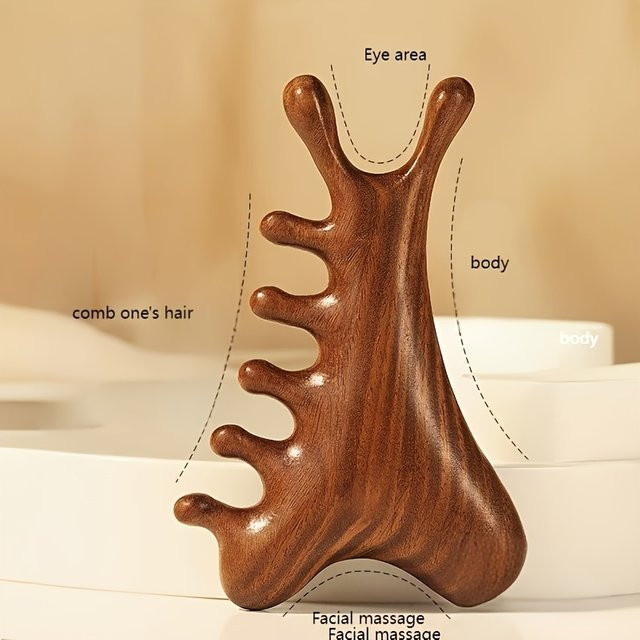 Massagekamm aus Holz, Unisex - Bild 1