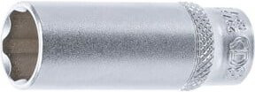 BGS Steckschlüssel-Einsatz Super Lock tief 1/4 Zoll Antrieb SW 13 mm aus Chrom-Vanadium in Silber - Bild 1