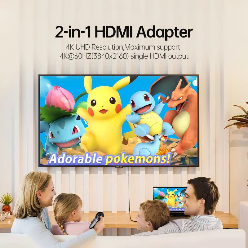ULT-unite USB-C-zu-Dual-HDMI-Adapter 4K@60Hz in Grau zur Erweiterung für zwei Monitore, kompatibel mit MacBook Pro Air, iPad, iPhone 15, Dell XPS, ThinkPad, Spectre, Surface, Galaxy S24 und Steam - Bild 3