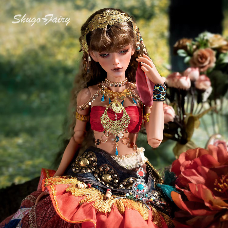 ShugaFairy 1/4 BJD Puppe Anubis H, Ethnische Zigeuner-Stil, Kunstharz-Figur, Komplettes Set - Bild 3