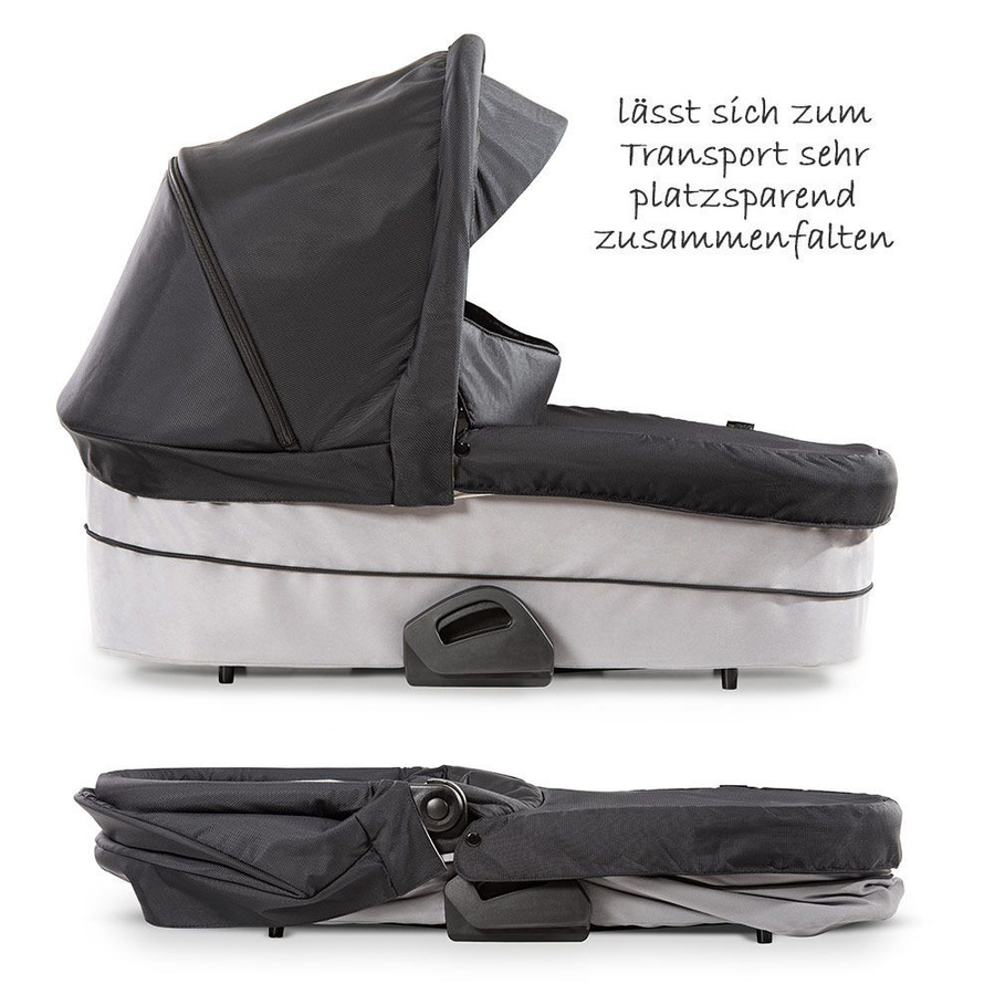 Hauck Babywanne für Saturn R Sportwagen in Caviar Stone (Schwarz/Grau) faltbar - Bild 4