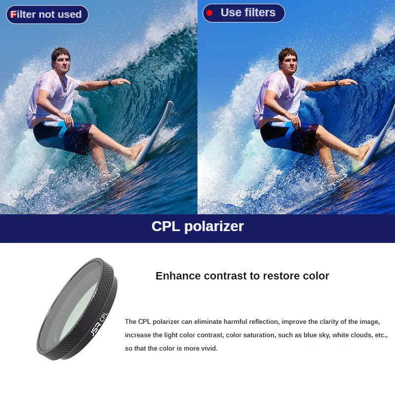 Insta360 Go 3S Objektivfilter-Set ND CPL UV Action-Kamera-Zubehör in Schwarz - Bild 4