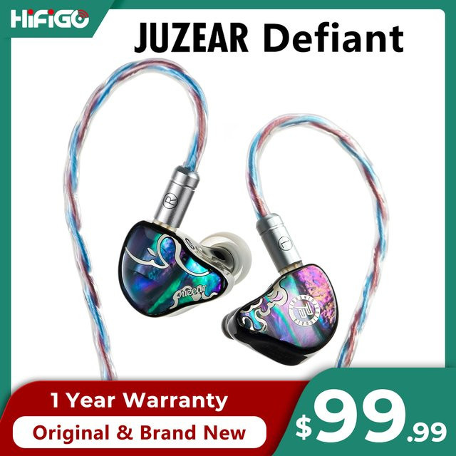 JUZEAR Defiant Hybrid In-Ear-Kopfhörer mit 3-Wege-Crossover und austauschbarem 3,5 mm und 4,4 mm Steckerkabel - Bild 1