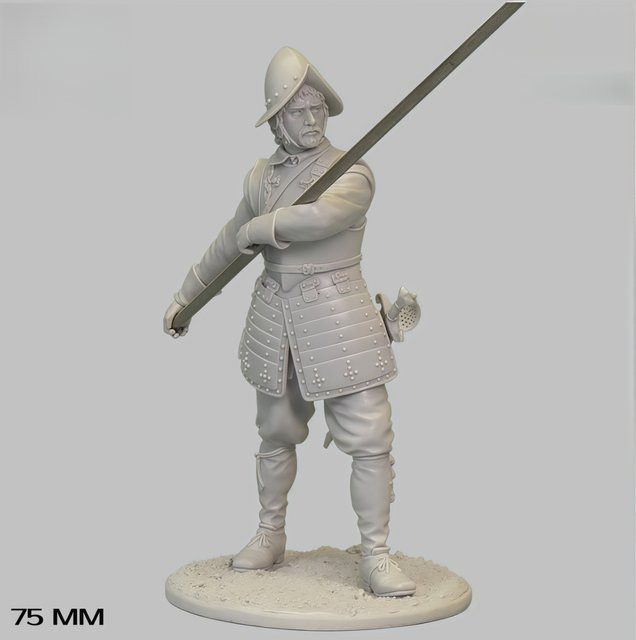 MEEKLION MODEL Europäischer Stabmann aus dem 17. Jahrhundert, Modellbausatz, 75-mm, Militär - Bild 1