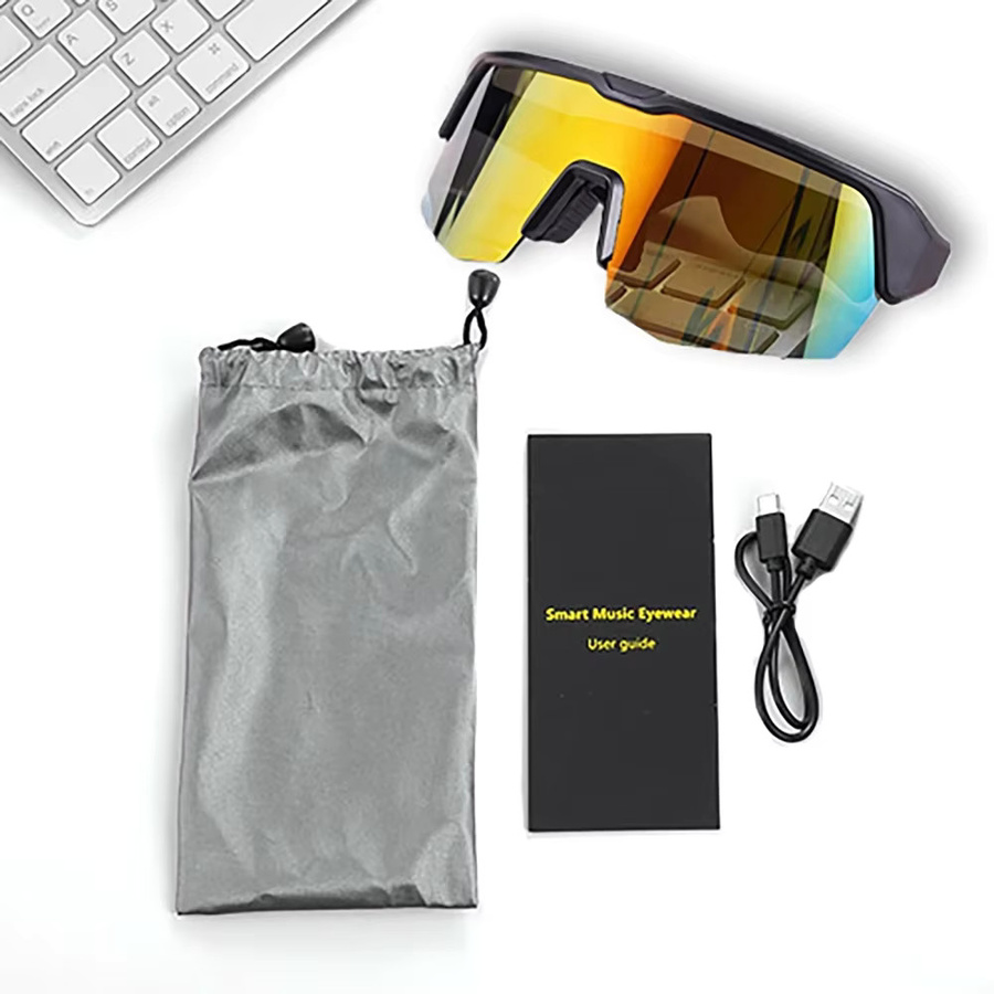 Luxuglow Multifunktionale Smart-Sonnenbrille mit Bluetooth 5.3 für Herren und Damen in Schwarz mit Wireless Calling für Sport und Outdoor - Bild 4