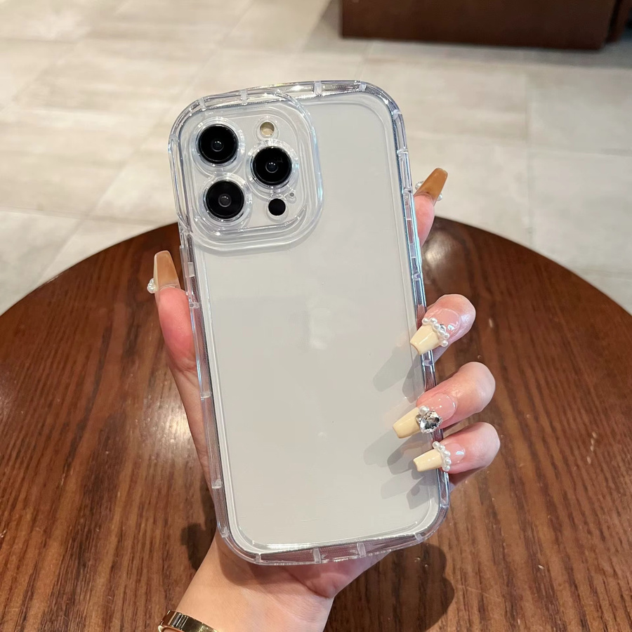 Transparente Silikon-Handyhülle mit Kameraschutz und Airbag-Abdeckung für Apple iPhone Modelle - Bild 2