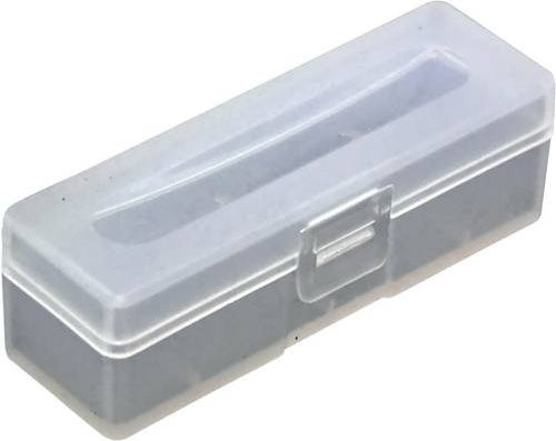 Soshine SBC-026 Batteriebox für 1x 18650 Akku, transparent, L x B x H: 73 x 22,2 x 22,2 mm - Bild 1