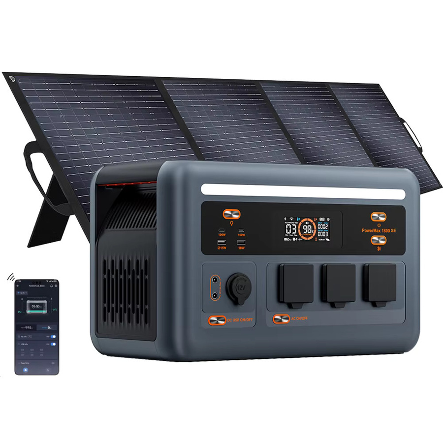 OSCAL PowerMax 1800SE Powerstation 1800W mit 1024Wh LiFePO4-Akku und 200W Solarpanel inklusive AC 220V Ausgang für Camping und Wohnmobil - Bild 8