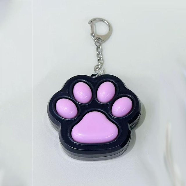 Katzenpfote Clicker Fidget Schlüsselanhänger, schwarz - Bild 1
