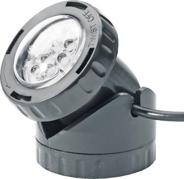 Heissner Aqua Light LED Unterwasser-Spot in Schwarzgrau mit warmweißem Licht und Trafo für Teich und Schwimmbecken, 1.5 W - Bild 4