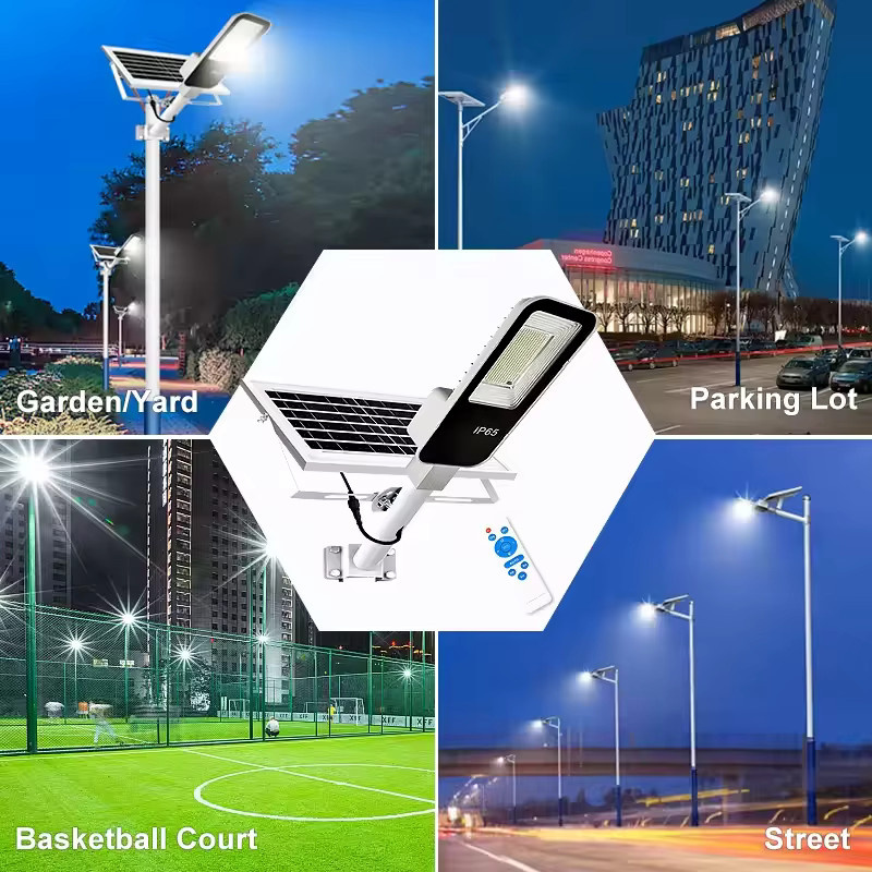 YQCHEZI Solar-LED-Straßenleuchte in Schwarz, moderne wasserdichte IP65 Solar-Wandleuchte für Garten und Garage mit Dämmerungssensor - Bild 6