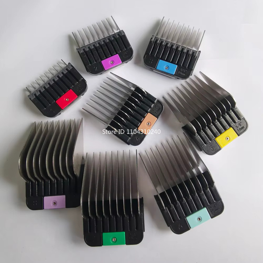 Edieu Universeller Führungskamm aus Edelstahl für Haustierknipser und Haarschneider, Set mit 8 Größen von 3 bis 25 mm, Farbe: Silber - Bild 3