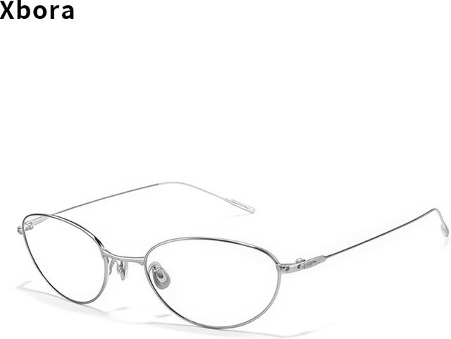 Xbora Korrektionsbrille Cat Eye, Titan, Silber, Damen, Vollrand - Bild 1