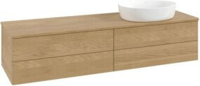 V&B Waschtischunterschrank Antao mit Frontstruktur in Honey Oak, B: 160 cm, T: 50 cm - Bild 1