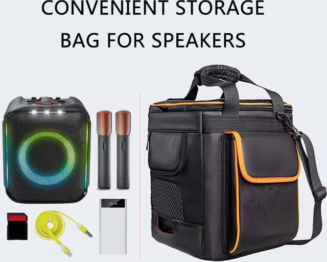 Tragbare Aufbewahrungstasche für JBL Partybox Encore 2 Wireless-Lautsprecher und Zubehör in Schwarz - Bild 1