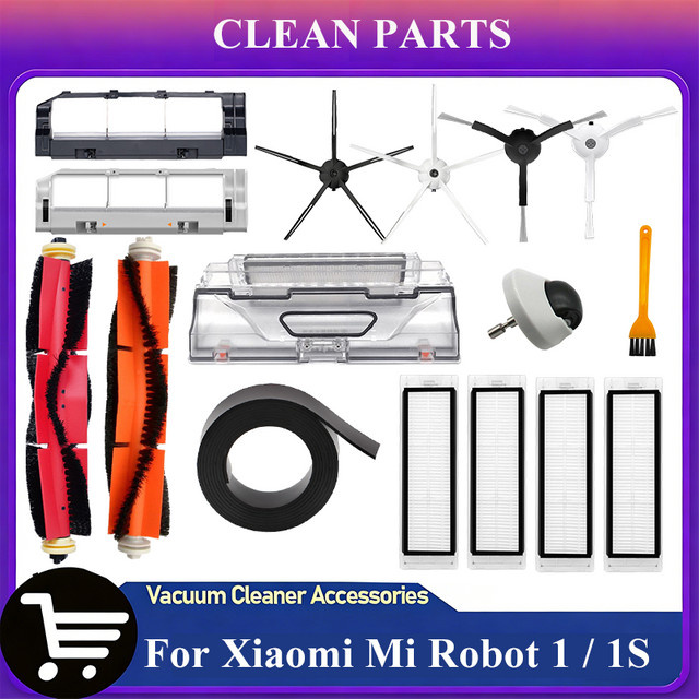 HIKSIT Zubehör-Set für Xiaomi Mi Robot Staubsauger mit Bürsten, Filtern und Wischteilen - Bild 1
