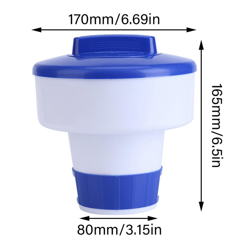 TOMTOP JMS Schwimmender Chemikalienspender für Swimming Pool und Spa in Blau und Weiß - Bild 2
