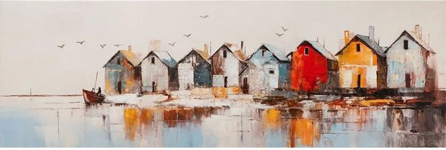 Art Universe Leinwandbild Lakeside Living Mehrfarbig B: 50 cm, H: 150 cm - Bild 1