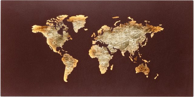 Paul Neuhaus LED-Wandleuchte Map in Rost und Bronze, B: 60 cm, H: 30 cm - Bild 1