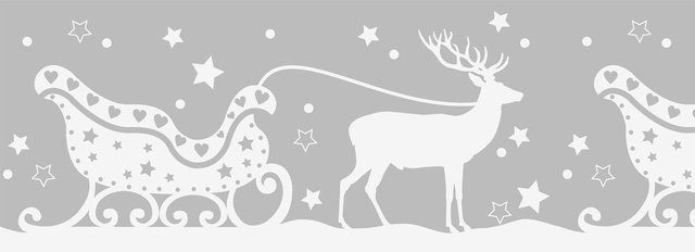 Heyda Fenster Tape Rentier mit Schlitten transparent winterlich für Weihnachten - Bild 1