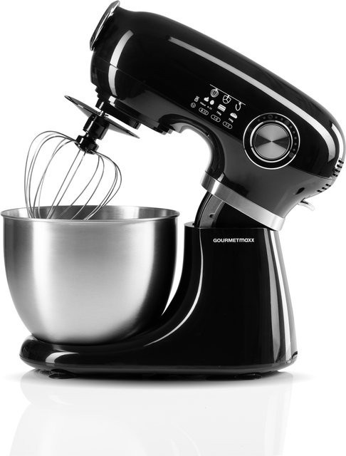 GOURMETmaxx Küchenmaschine in Schwarz mit Edelstahl-Elementen - Bild 5
