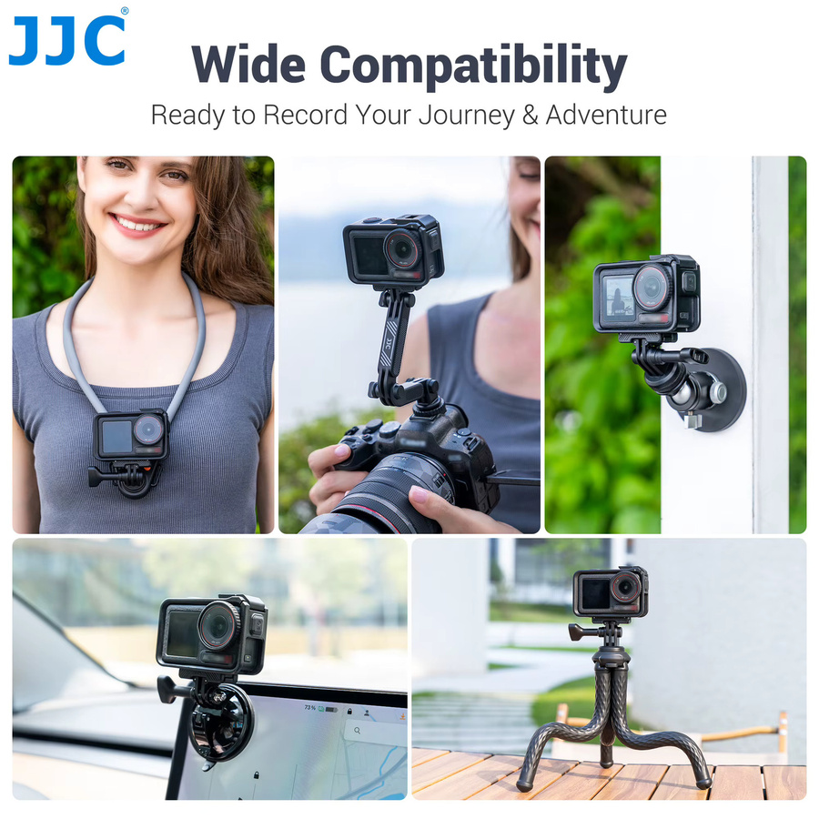 JJC Magnetische Schnellwechselhalterung für DJI Osmo Action 5 Pro, 4 und 3 in Schwarz - Bild 6