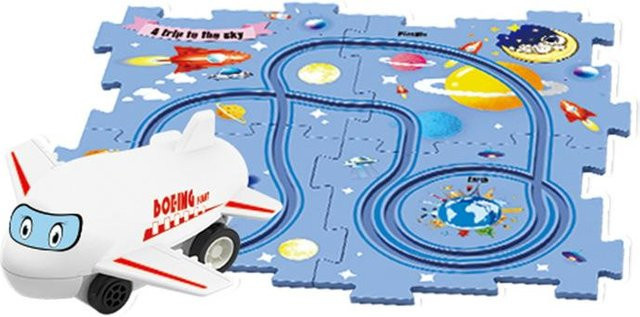 Fashnics Elektrisches Schienenauto-Puzzle-Spielzeug, Grau, ab 7 Jahren - Bild 1