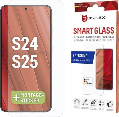 DISPLEX Displayschutzglas für Samsung Galaxy S25, transparent, Anti-Fingerprint - Bild 1