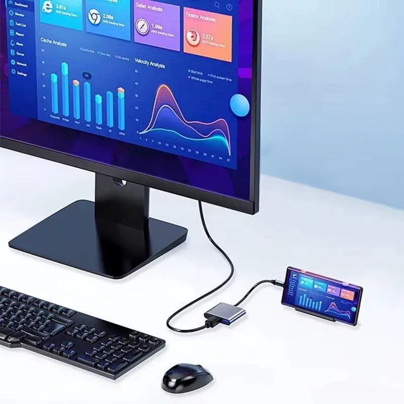 3in1 USB-C Hub Docking Station mit HDMI 4K und USB 3.0 sowie PD Schnellladefunktion für MacBook, Smartphone und Computer - Bild 3
