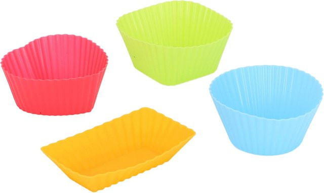 Koogeelife 40 Stück Silikon Bento Backförmchen in Gelb und Multicolour, Antihaft Muffin-Formen für deine Bento Box - Bild 1