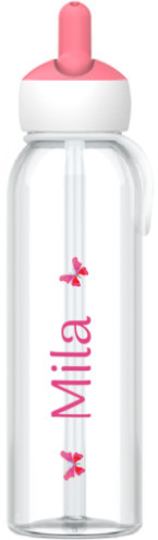 Mepal Wasserflasche Flip-up mit individuellem Namen in transparent - Bild 1