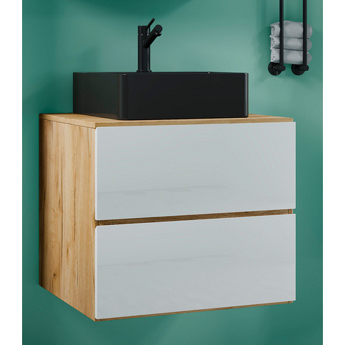 VCM Waschplatz-Set Lendas in Braun, 2-teilig mit Unterschrank und Waschbecken, Breite: 60 cm - Bild 3