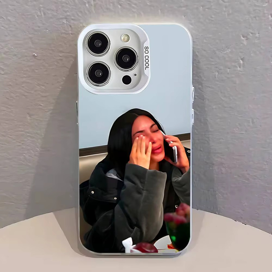 Weiße Handyhülle mit silbernem Design für iPhone 11 bis iPhone 17 Pro Max Plus von IMD - Bild 2