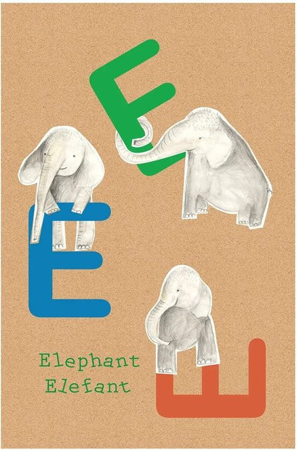 Komar Wandbild ABC Animal E Paper Poster, Multicolor, Breite: 30 cm, Höhe: 40 cm - Bild 1