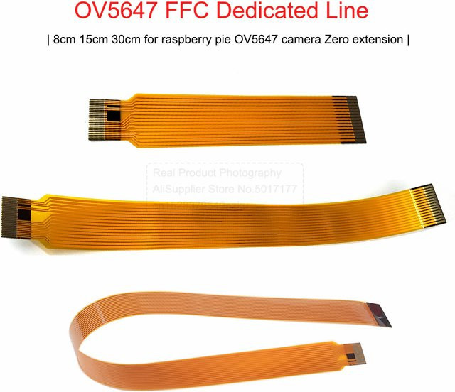 FFC Flexibles Transferkabel für Raspberry Pi 5 und OV5647 Kamera Zero Extension, Orange, B: 8 cm, T: 15 cm, H: 30 cm - Bild 1