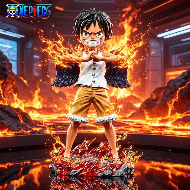 Bandai One Piece Anime Figur Seraphim Luffy Actionfigur aus PVC in Multicolor, Höhe: 17 cm - Bild 1