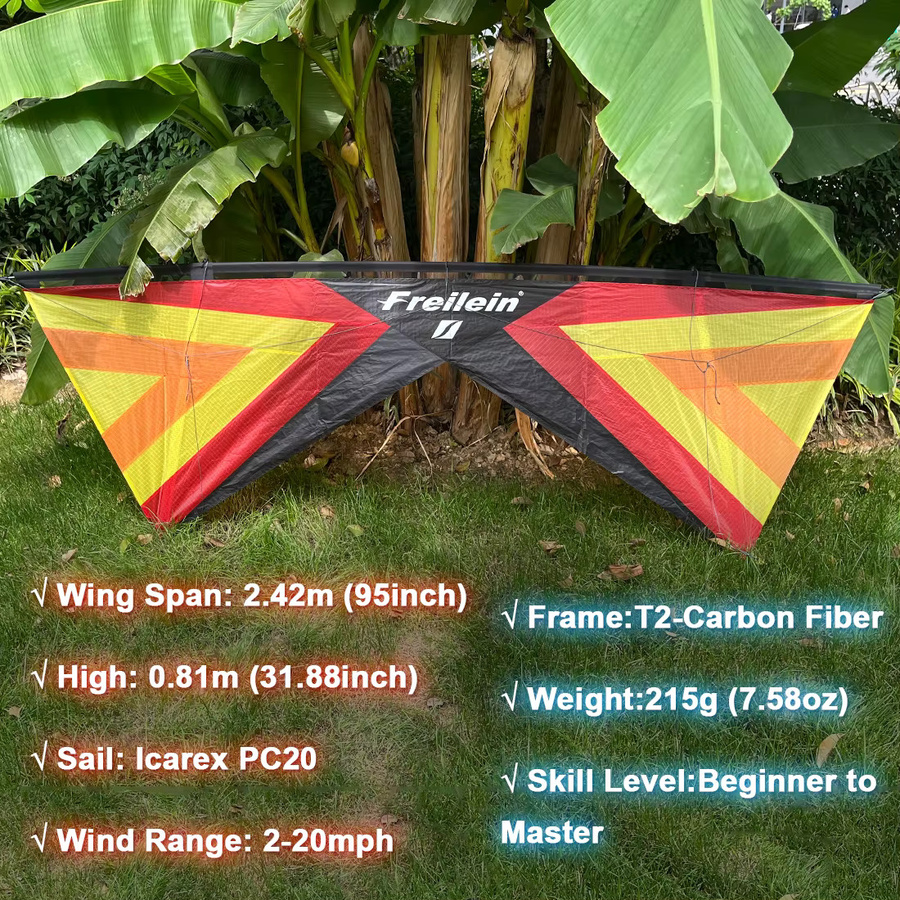 9KM DWLIFE Stuntdrachen, 4-Linien-Stuntdrachen, Bunt / Mehrfarbig, Set / Bundle - Bild 2