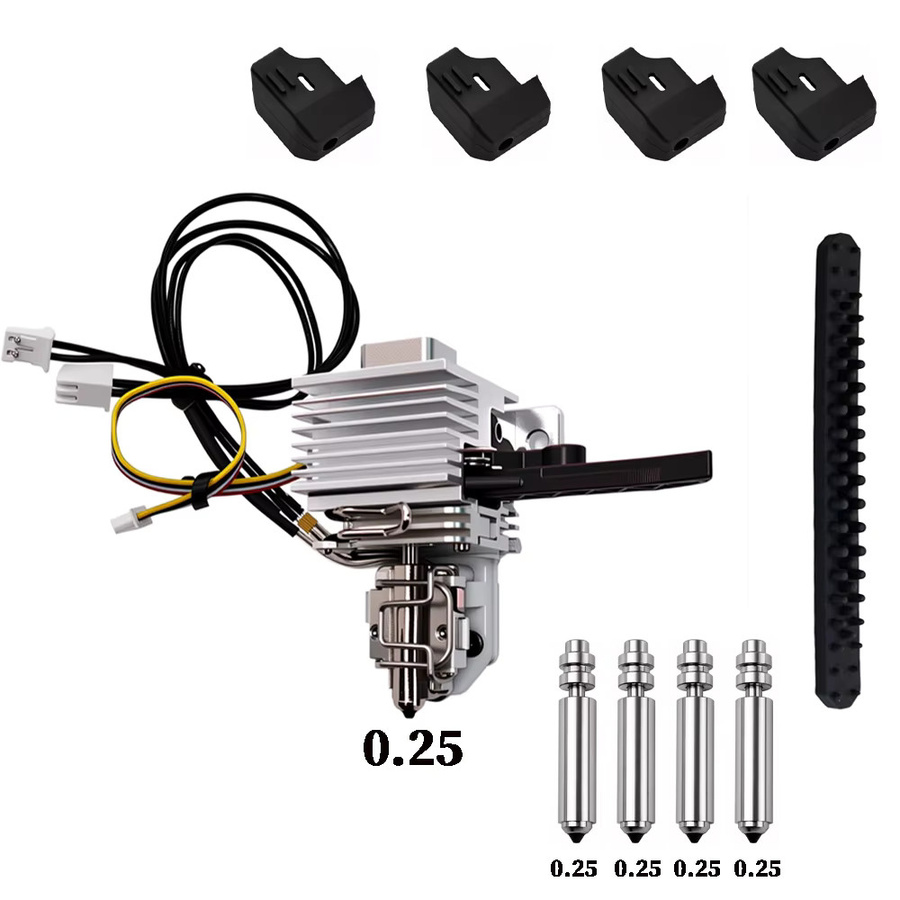Anycubic Schnellwechsel-Hotend-Kit mit Dehnungsmesssensor in Silber, kompatibel mit Anycubic Kobra X, Ersatz-Druckkopf für FDM 3D-Drucker mit 0,25-0,8 mm Düse - Bild 4