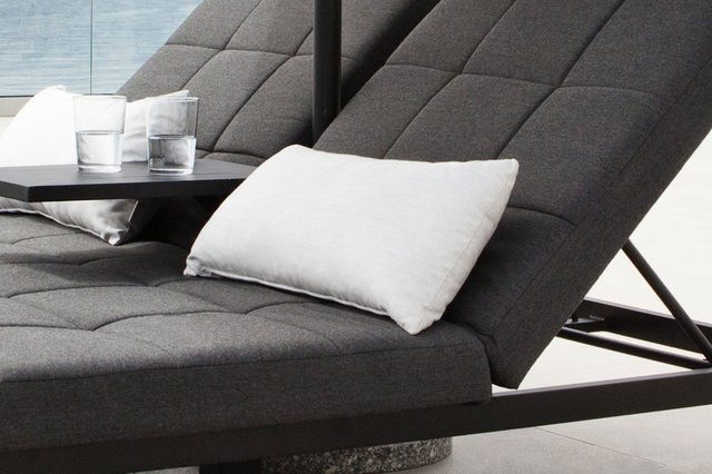 OUTFLEXX Lounge-Rückenkissen Sunbrella in Marble White, wasserabweisend, B: 60 cm, H: 30 cm - Bild 1